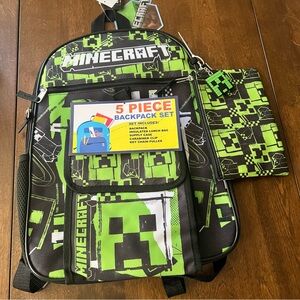 Minecraft 5 Piece Backpack